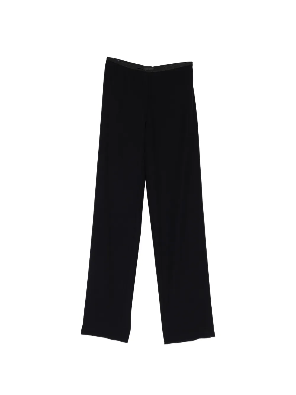 Emporio Armani satin-trimmed waist trousers - Nero