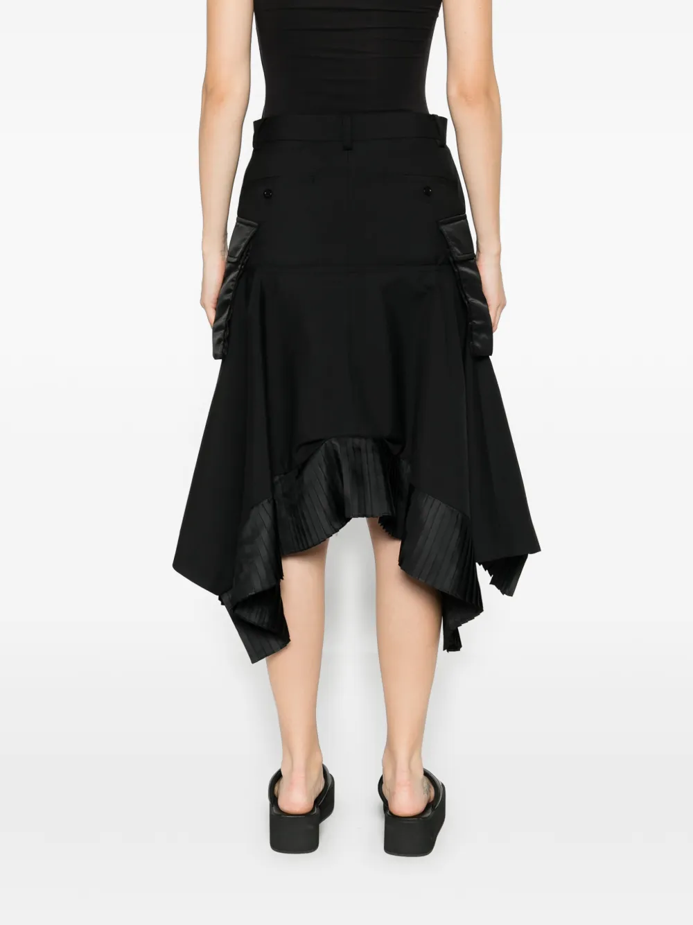 sacai Mini-rok met cargo zak Zwart