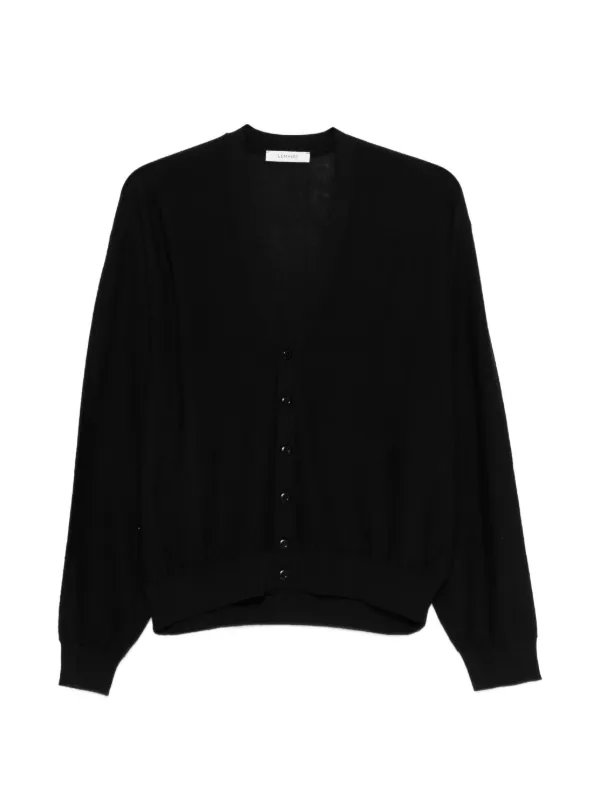 Lemaire Twisted Cardigan in Merino Blend in Black