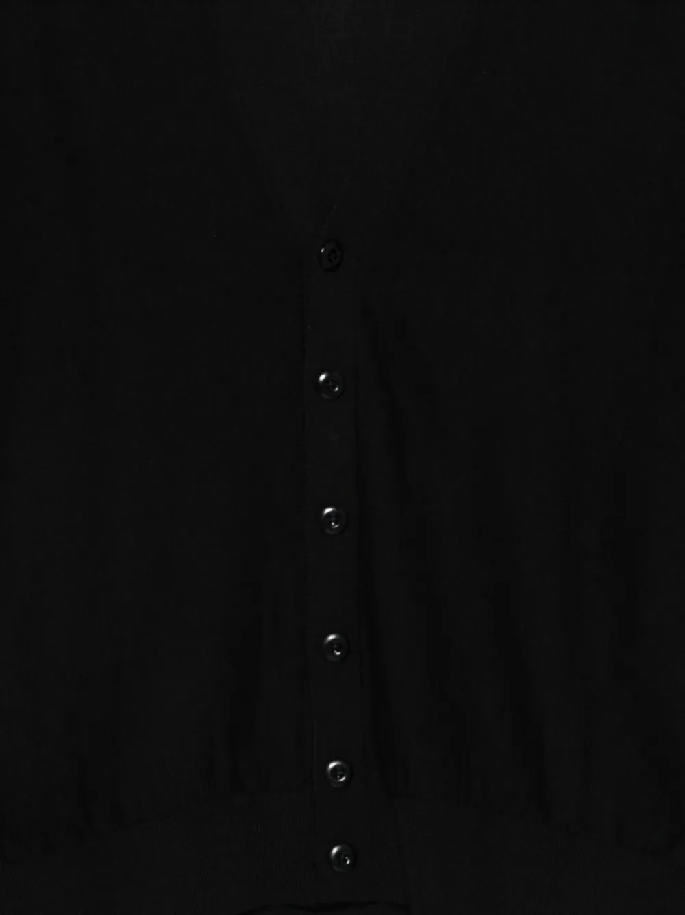  Lemaire Buttoned V-neck Cardigan - Black 