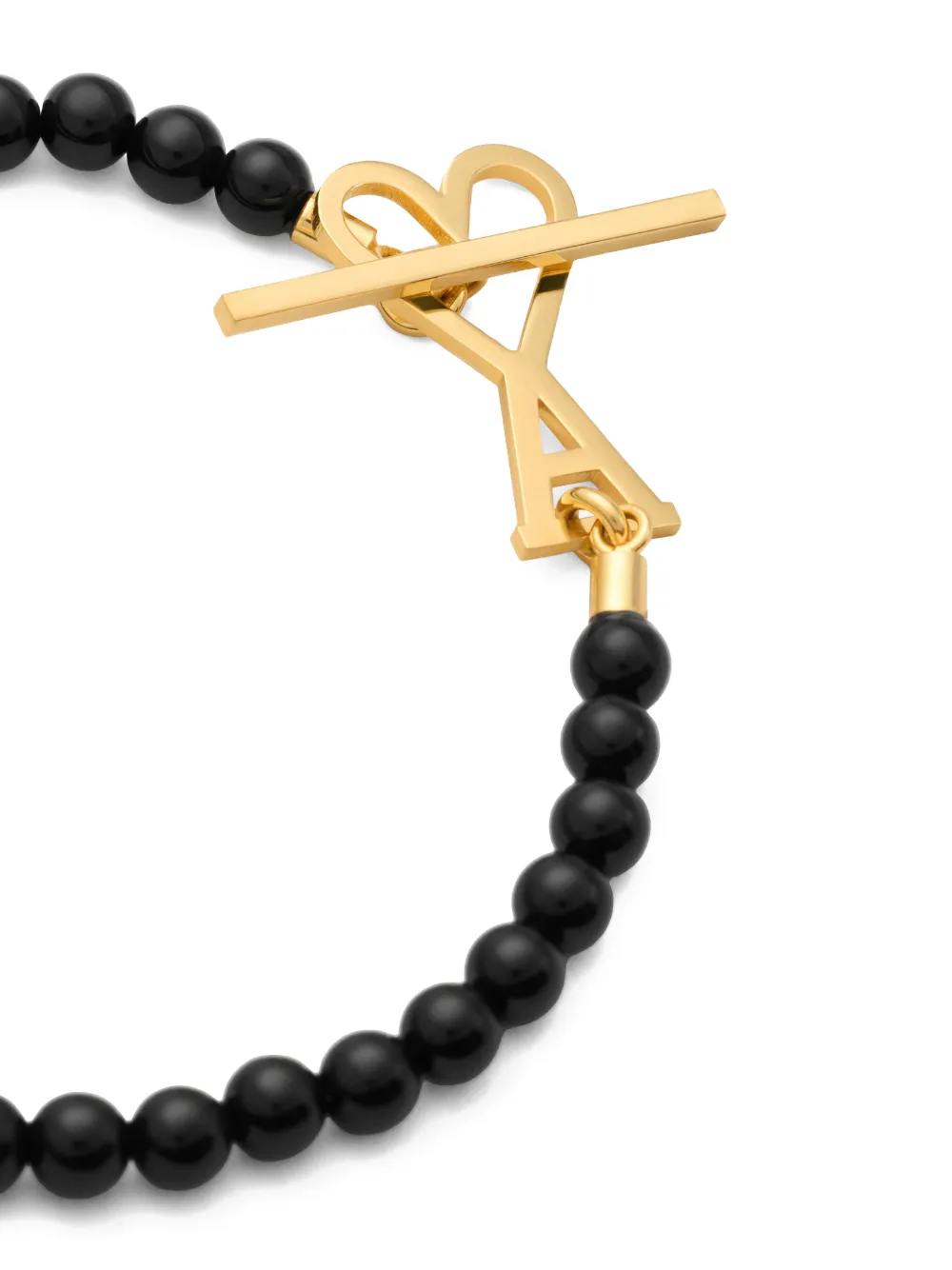 heart clasp beaded bracelet