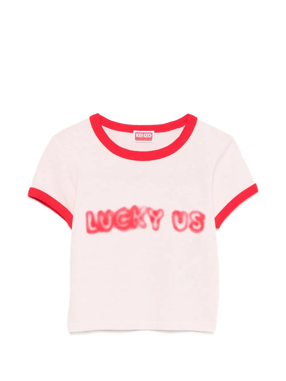 Kenzo print-detail T-shirt - Rosa