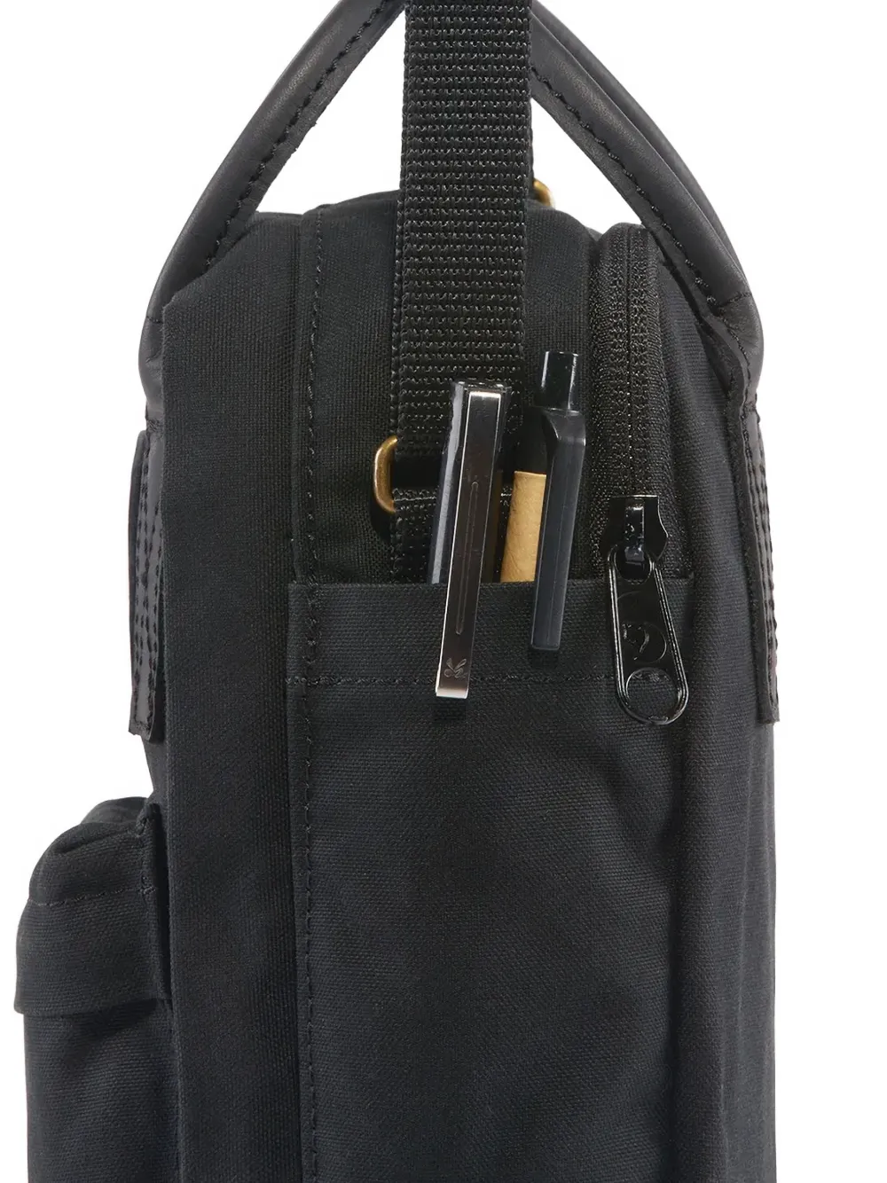 Top-Handle Logo-Patch Cross-Body Bag