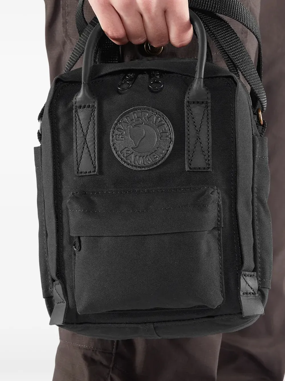 Top-Handle Logo-Patch Cross-Body Bag