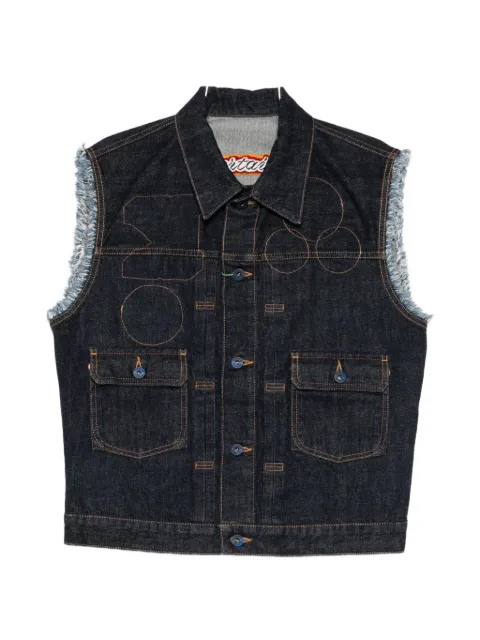 Kenzo frayed sleeveless gilets