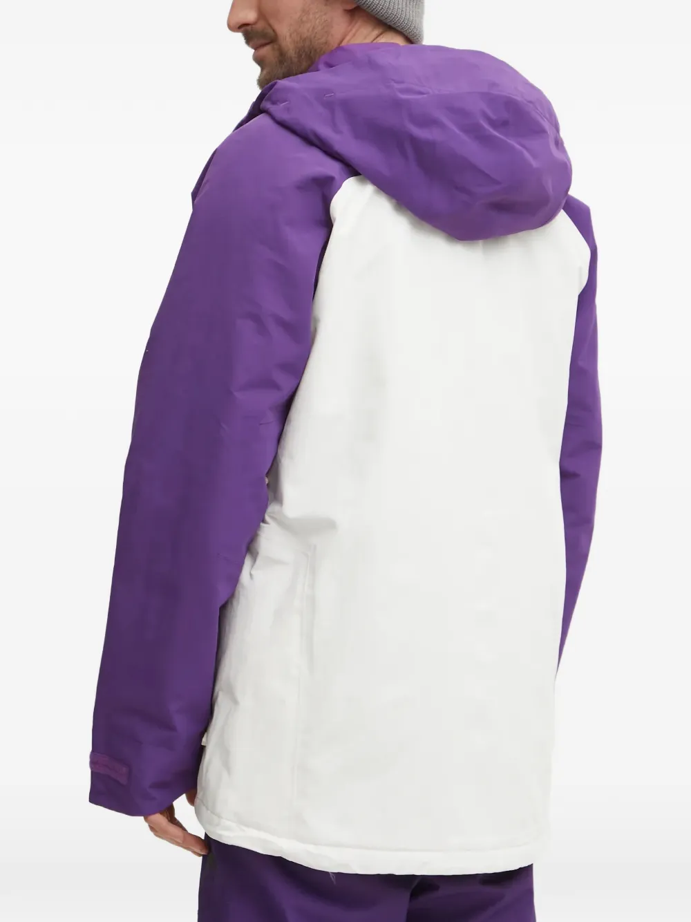 Burton colour-block hooded ski jacket - Paars