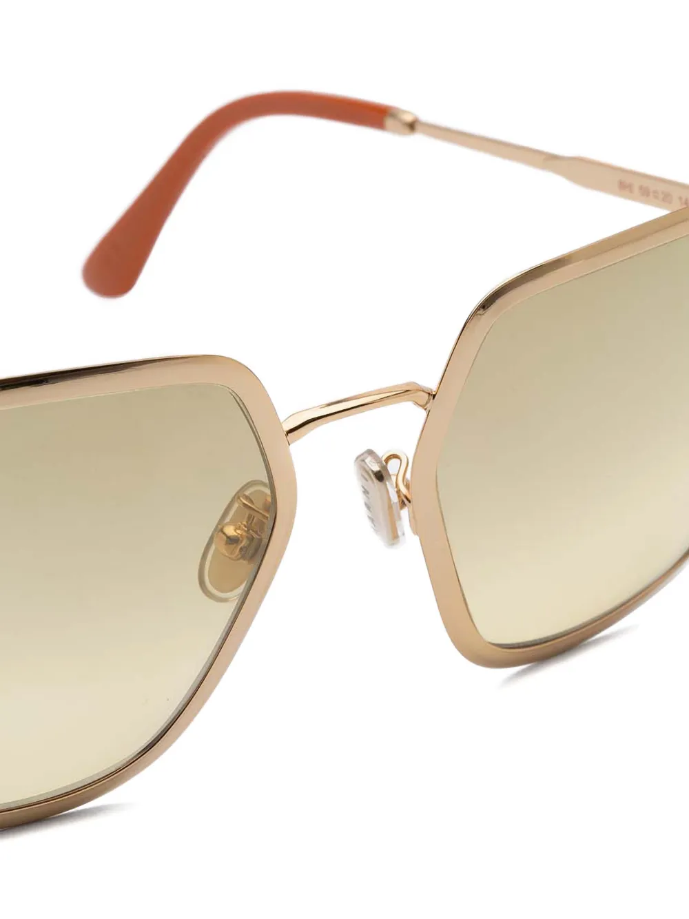 Marni Eyewear Zonnebril met geometrisch montuur Goud