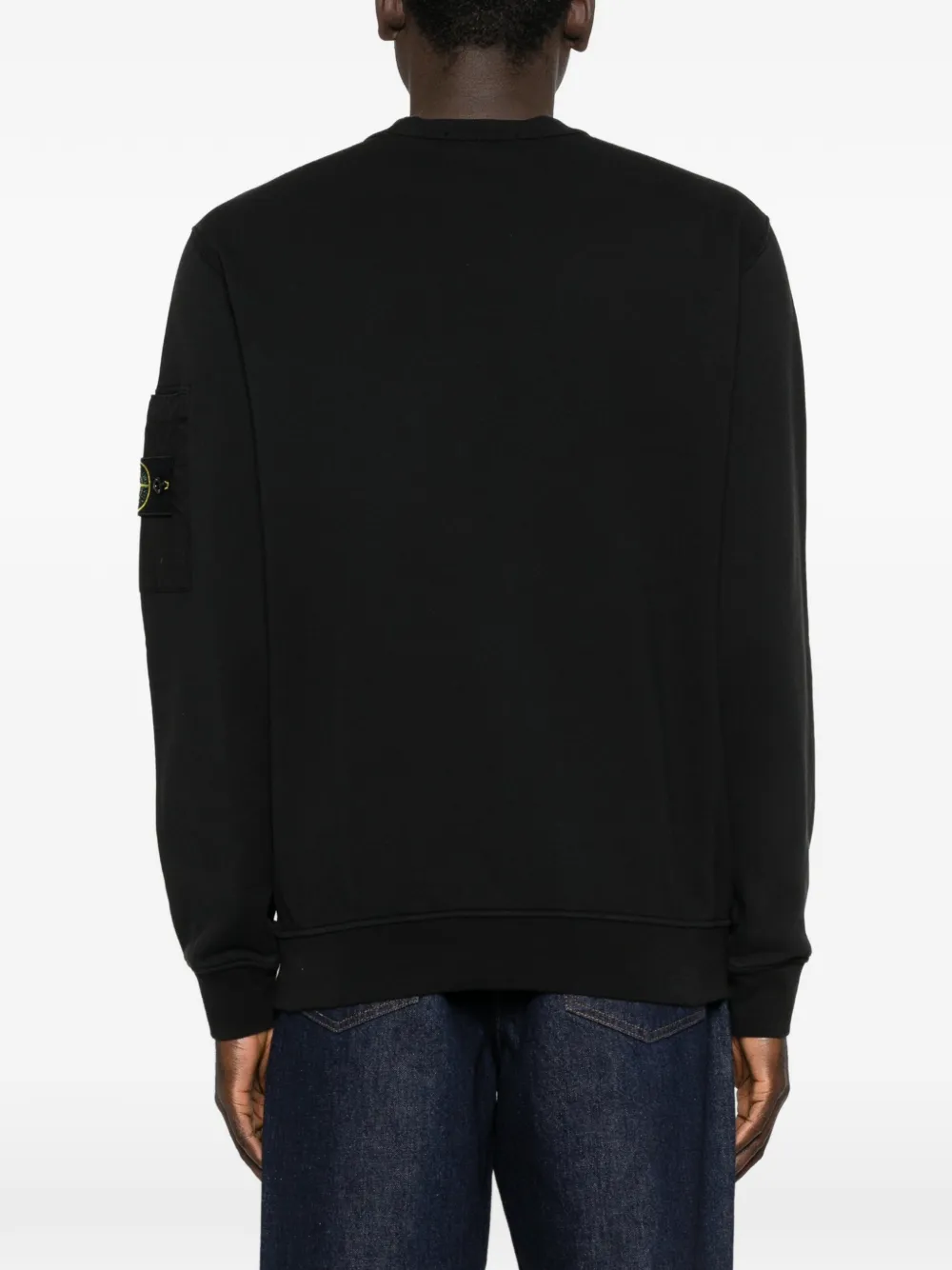 Stone Island Sweater met ripstop patch Zwart