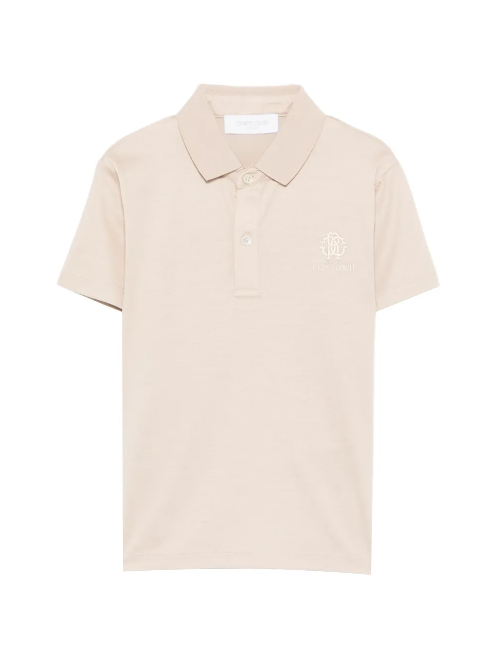 Roberto Cavalli Junior logo short-sleeve polo shirt - Toni neutri