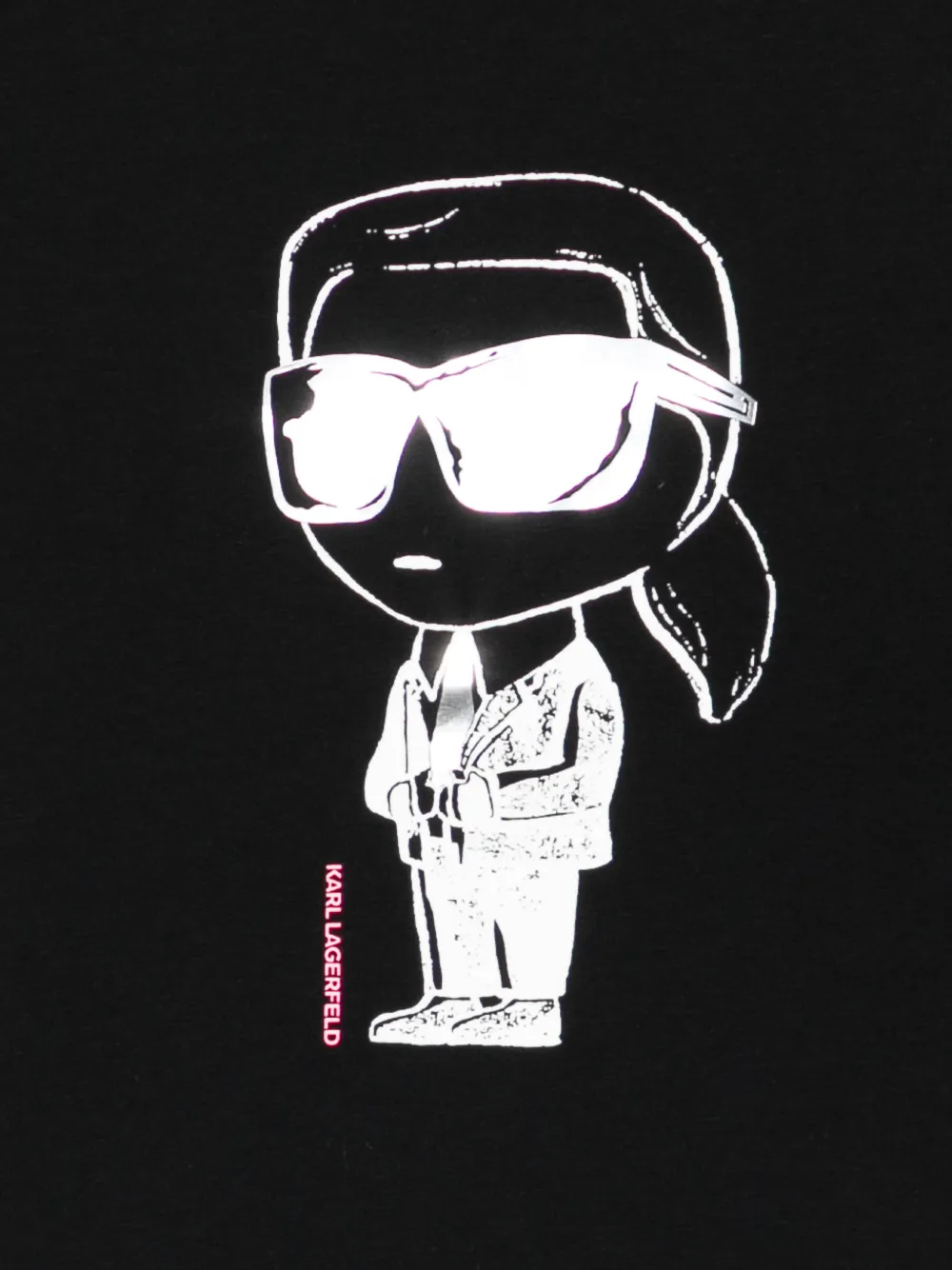Karl Lagerfeld Kids T-shirt met grafische print Zwart