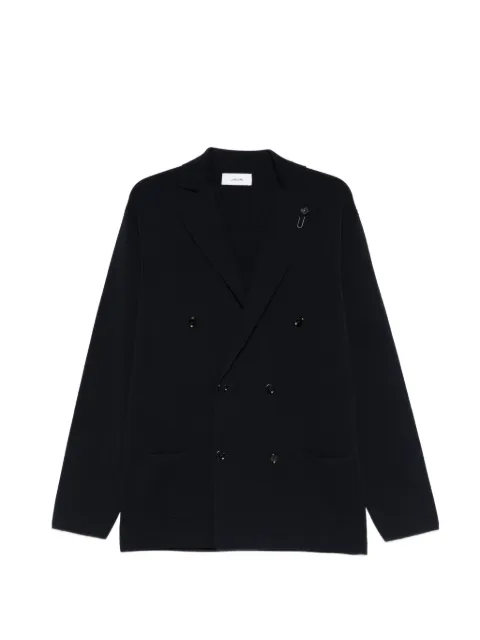Lardini double-breasted pocketed cardigan