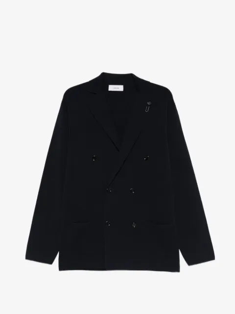 Lardini double-breasted pocketed cardigan