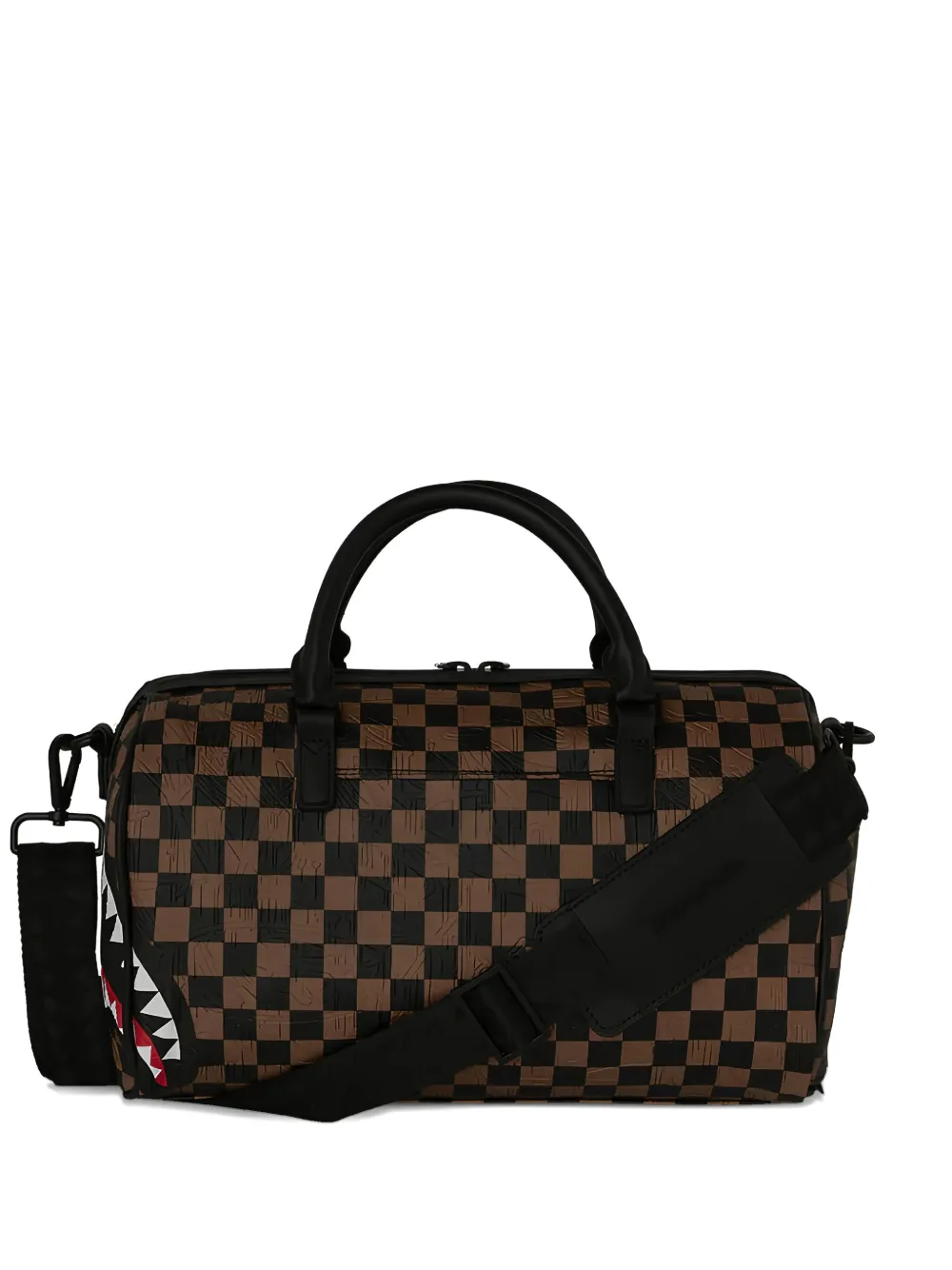 Sprayground check-pattern duffle bag - Marrone