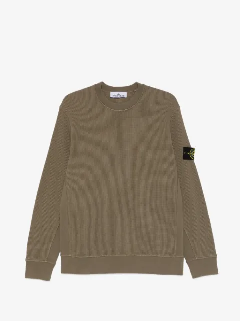Stone Island waffle-knit patch sweatshirt