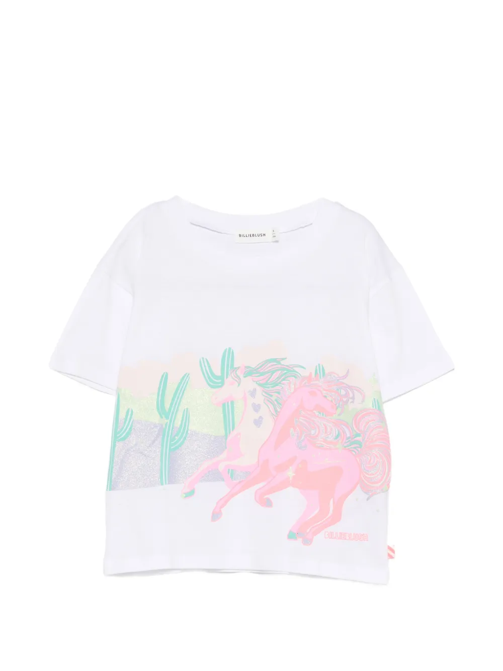 Billieblush unicorn print T-shirt - Bianco