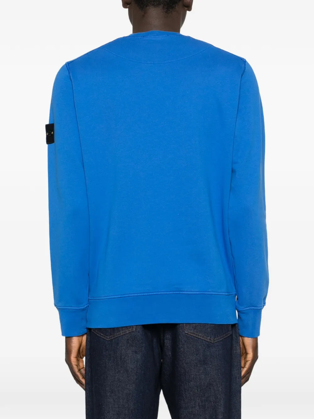 Stone Island Sweater met patch en ronde hals Blauw