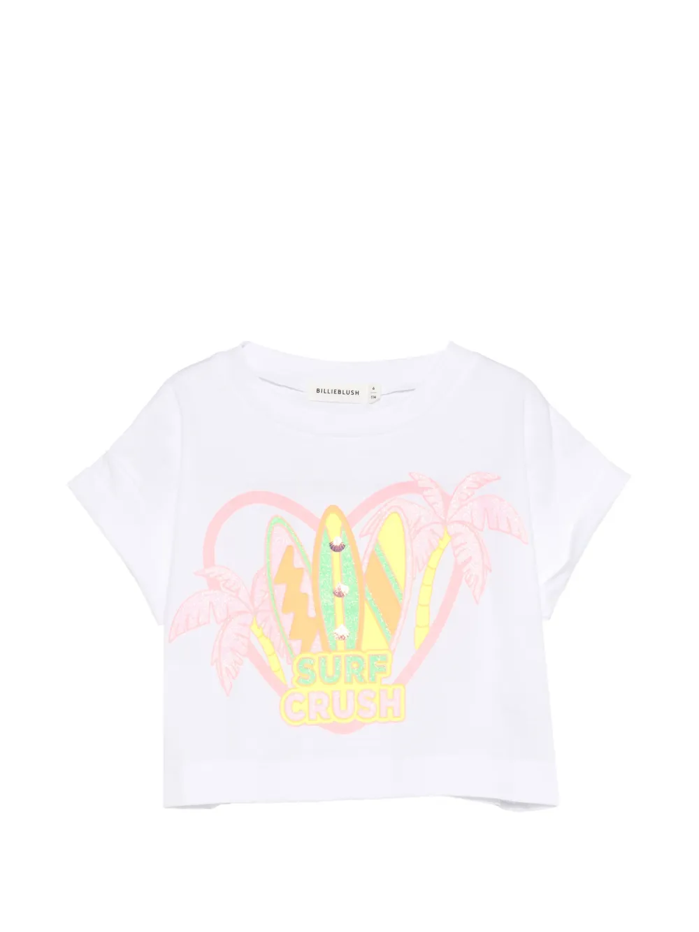Billieblush surf graphic T-shirt - Bianco