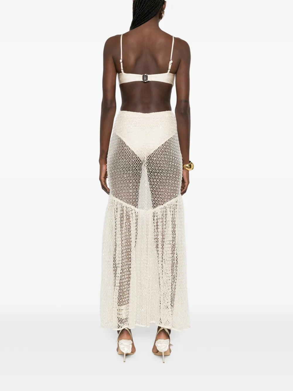 Cutout Embellished Maxi Dress