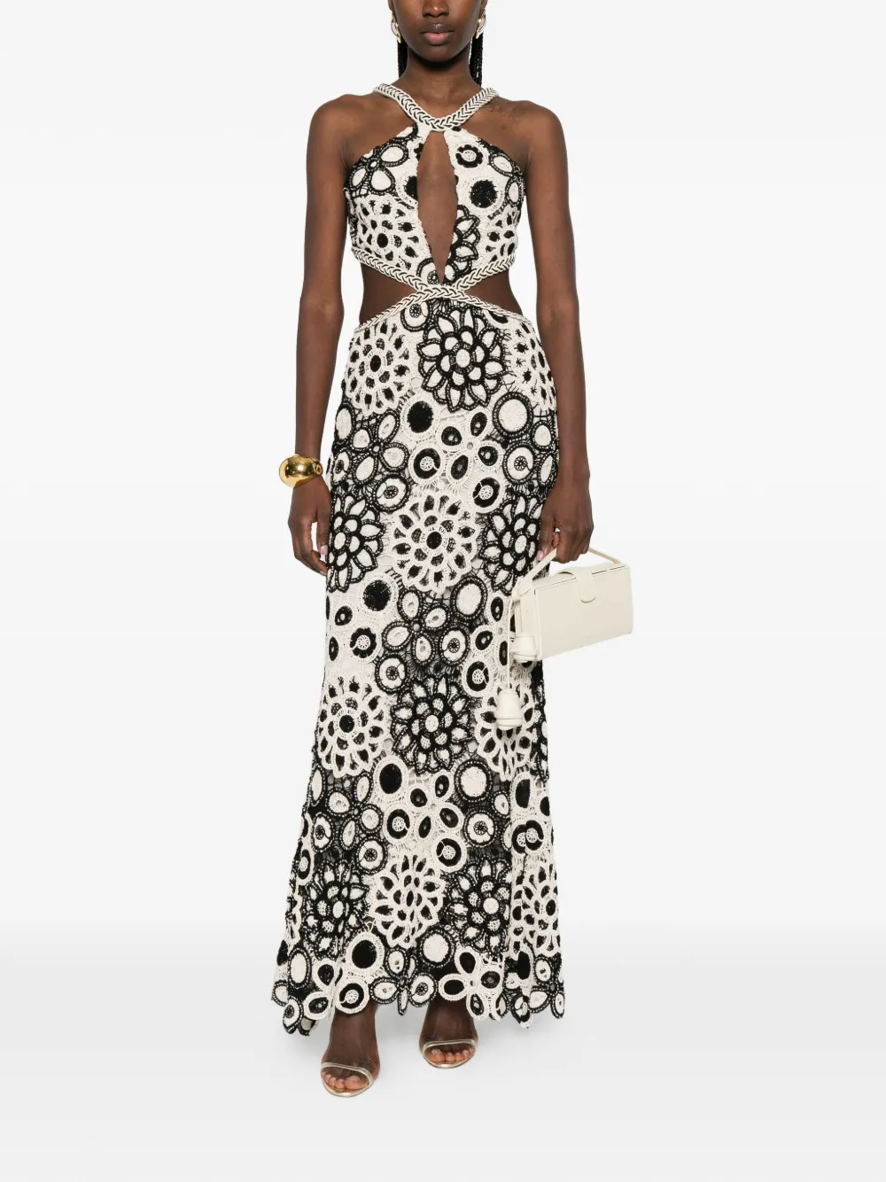  Patbo Cut-out Floral Maxi Dress - Neutrals 