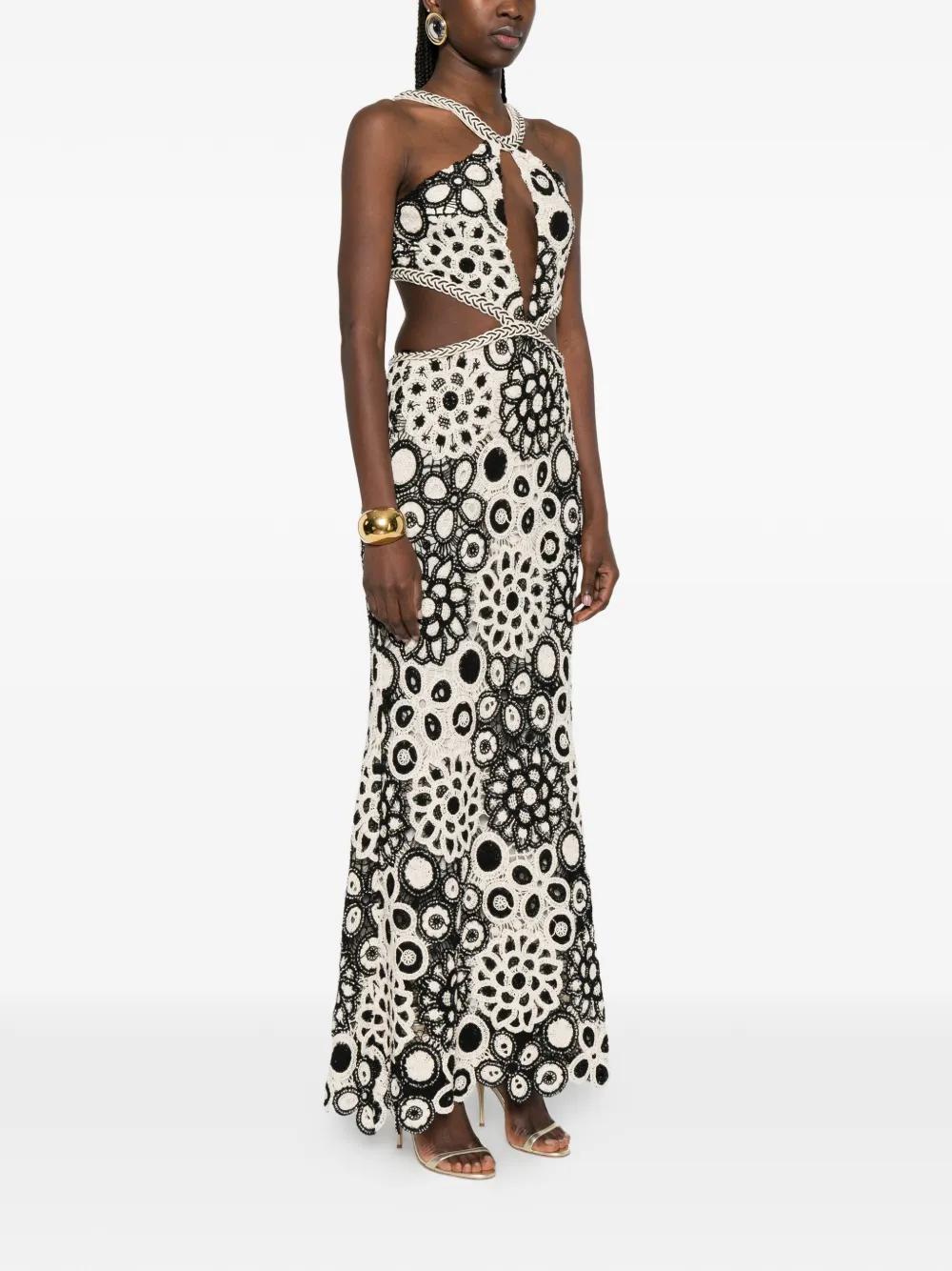  Patbo Cut-out Floral Maxi Dress - Neutrals 