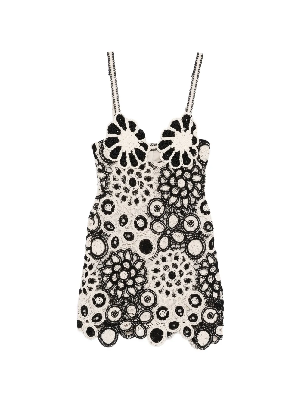 PatBO floral-detail mini dress - Bianco