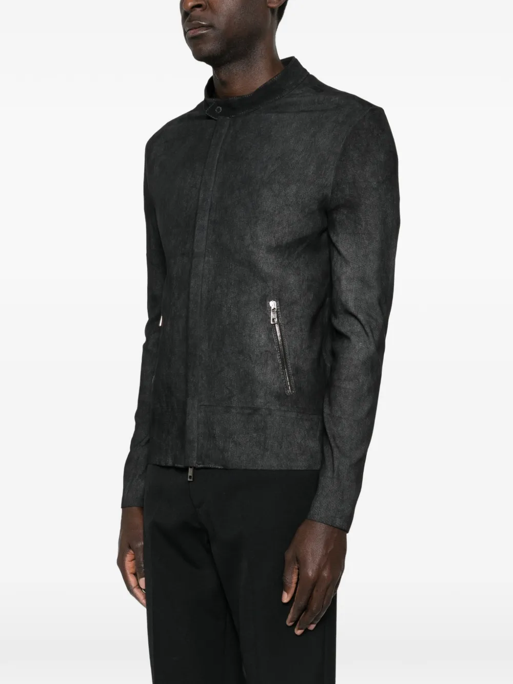 Giorgio Brato ジップアップ レザージャケット | ブラック | FARFETCH JP