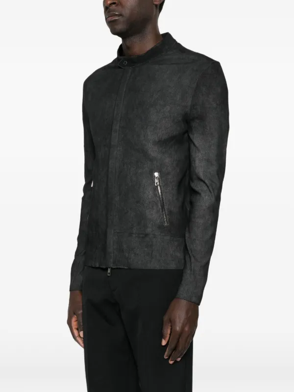 Giorgio Brato Zipped Leather Jacket | Black | FARFETCH ID