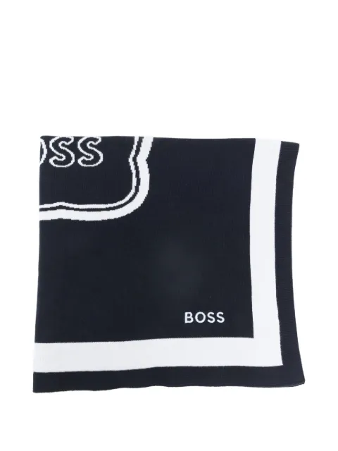 BOSS Kidswear frazada con logo bordado