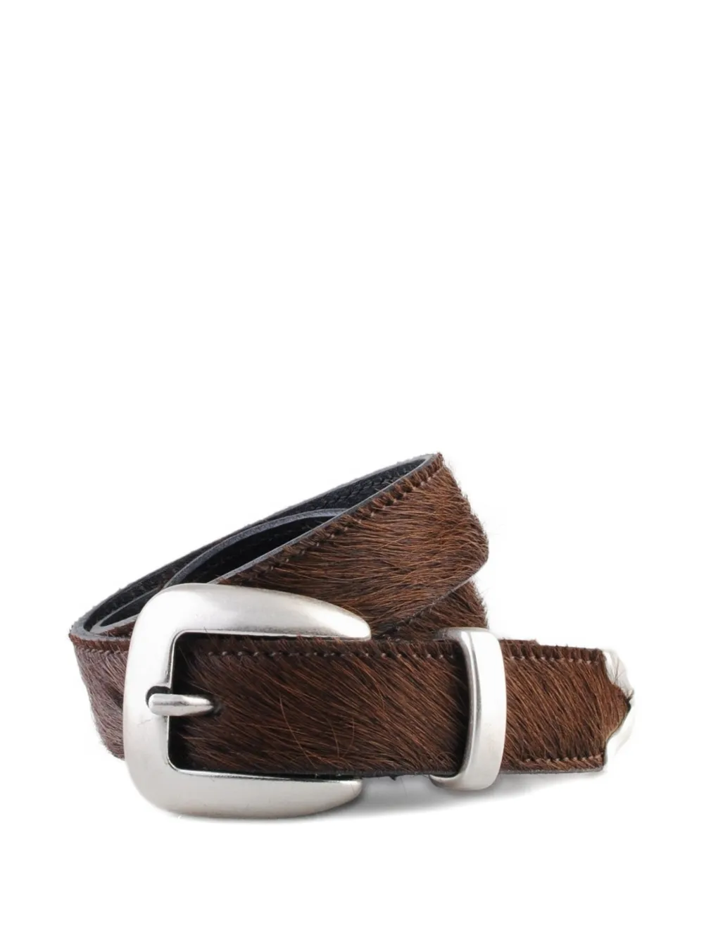 Molebo fur buckle belt - Marrone