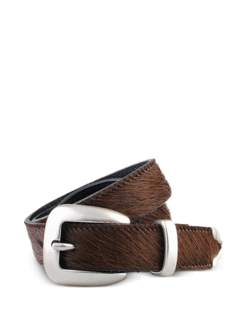 Molebo fur buckle belt - Marrone