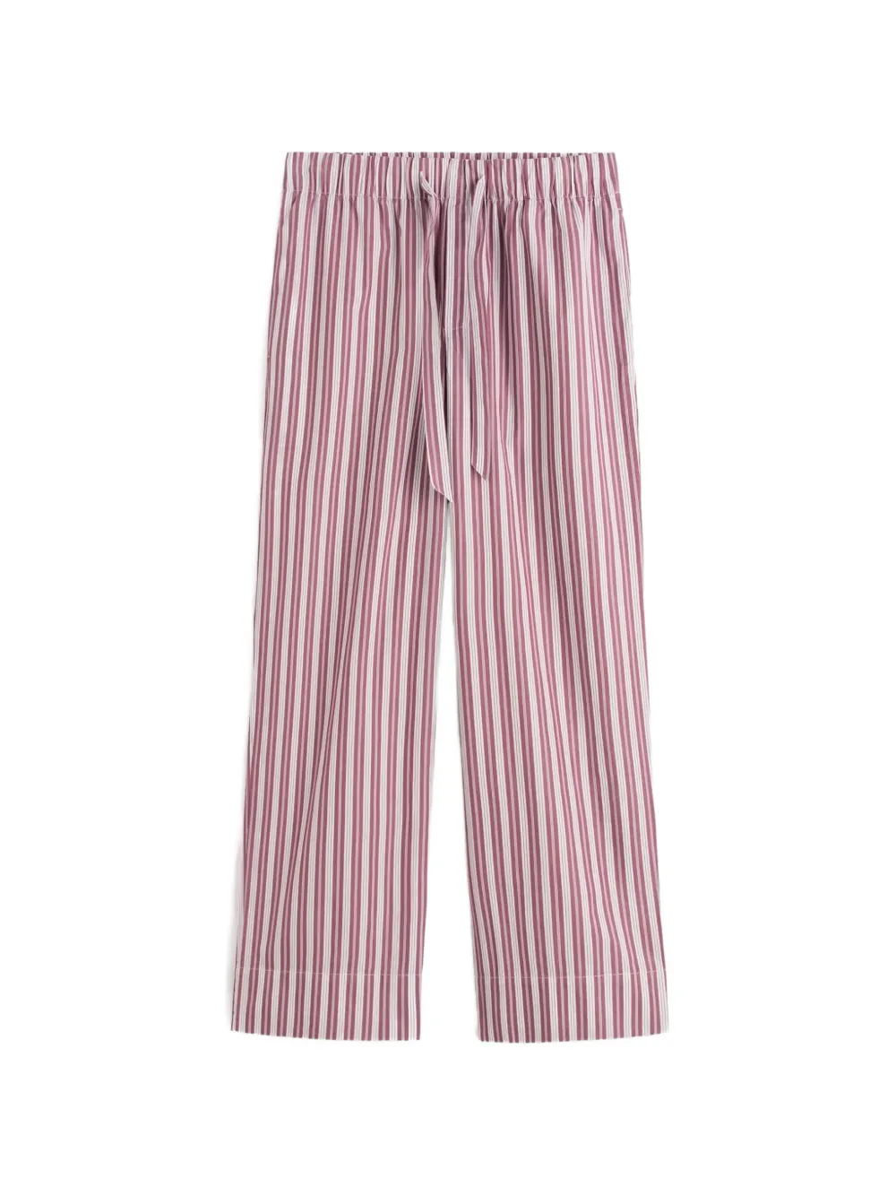 TEKLA striped pajama trousers - Rosso