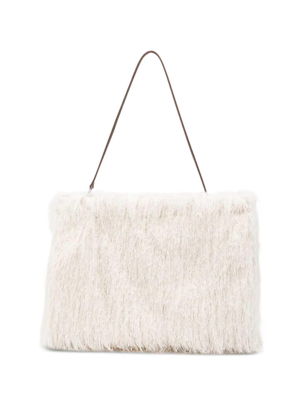 Alysi fringed shoulder bag - Toni neutri