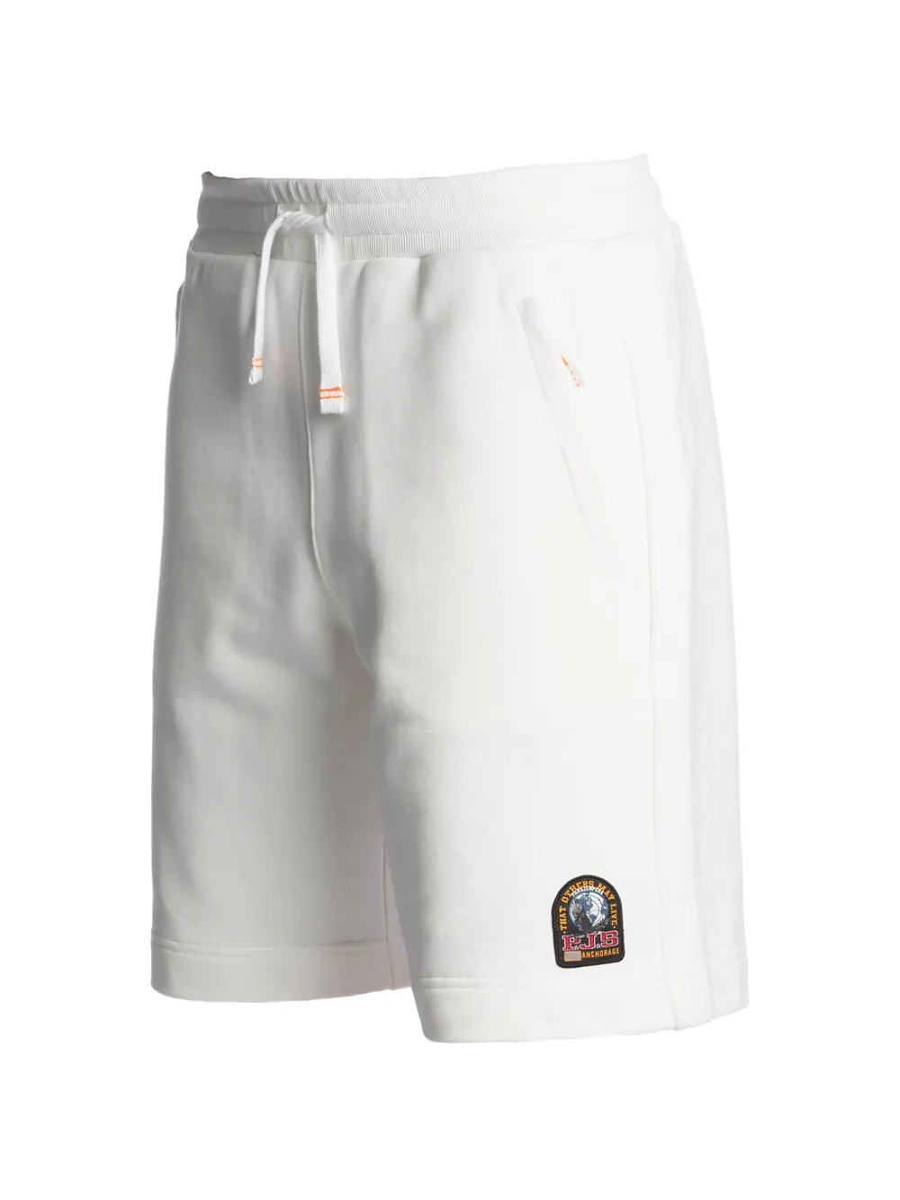 Parajumpers Shorts met trekkoord en logopatch Wit