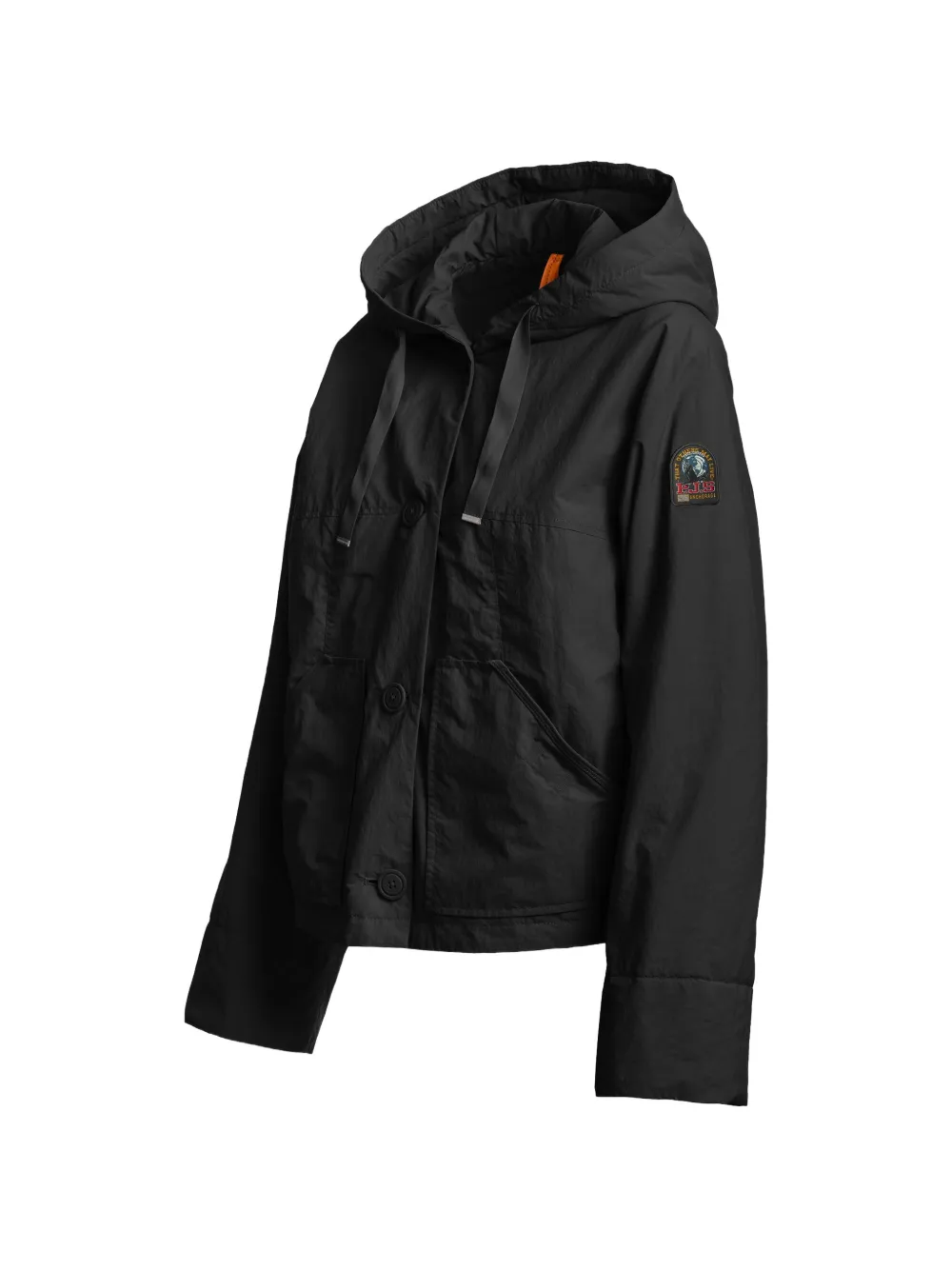  Parajumpers Rosemary Hooded Button-down Jacket - Black 