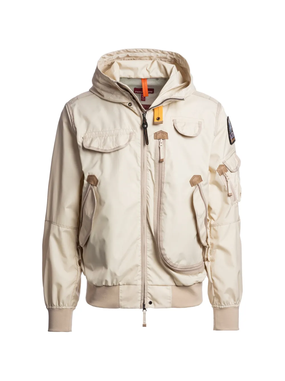 Parajumpers logo-patch hooded jacket - Toni neutri