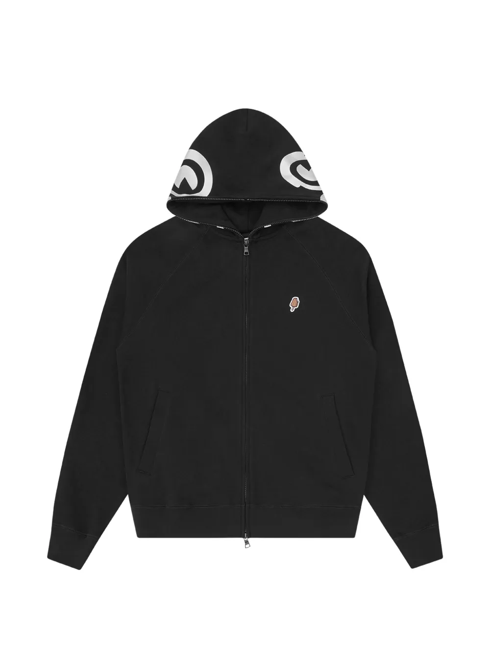 ICECREAM long-sleeve zip hoodie - Nero