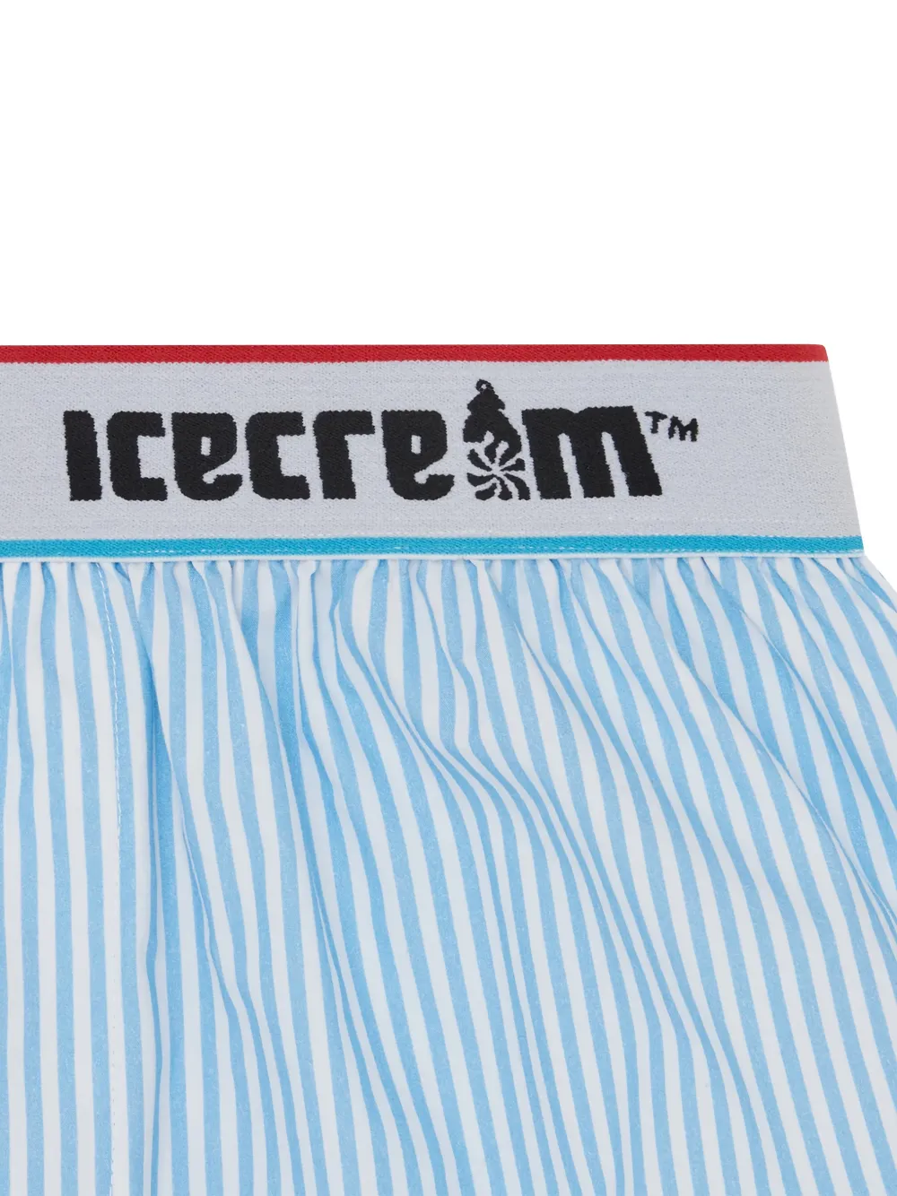  Icecream Logo-waistband Shorts - Blue 
