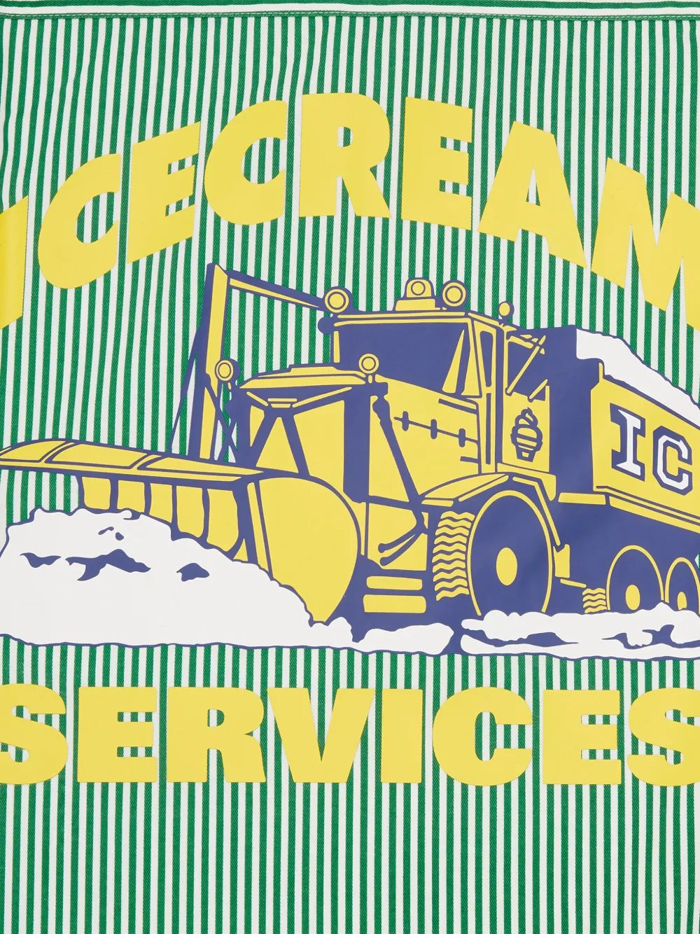 ICECREAM Gestreept poloshirt Groen