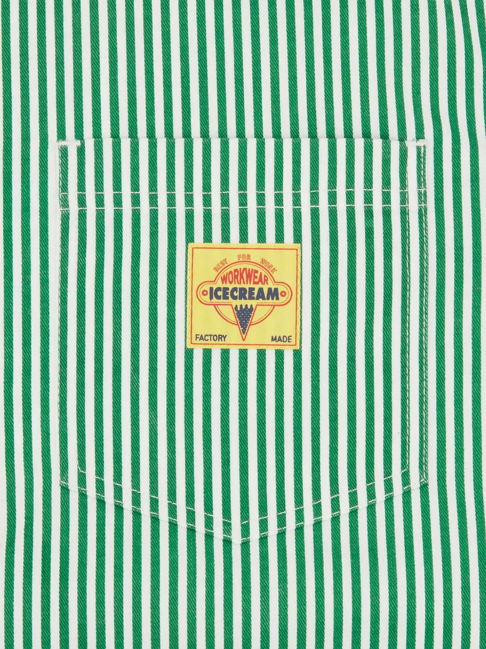 ICECREAM Gestreept poloshirt Groen