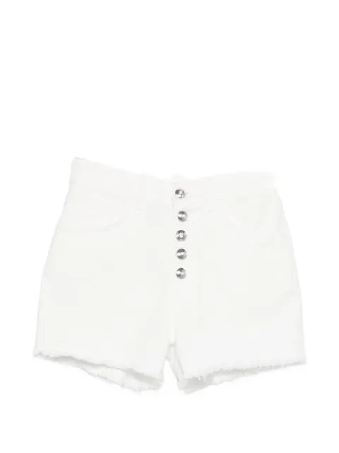 DONDUP button-fastening frayed shorts