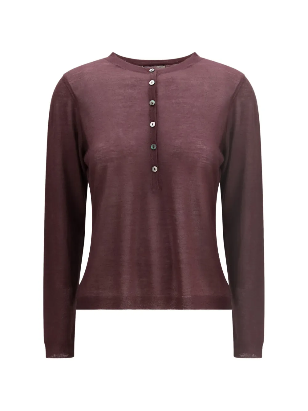 MIRROR IN THE SKY button T-shirt - Viola