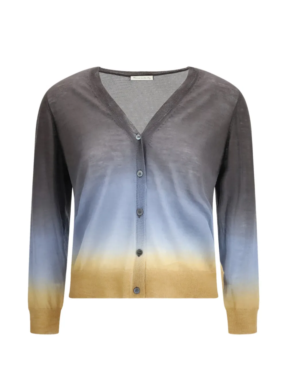 MIRROR IN THE SKY degrade-effect buttoned cardigan - Grigio