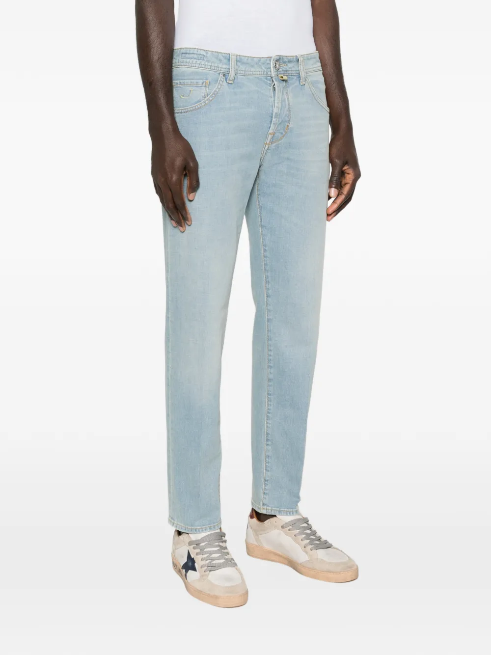  Jacob Cohën Cropped Slim Fit Jeans - Blue 
