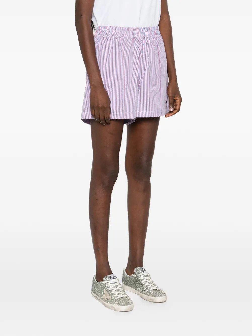  Autry Striped Embroidered Shorts 