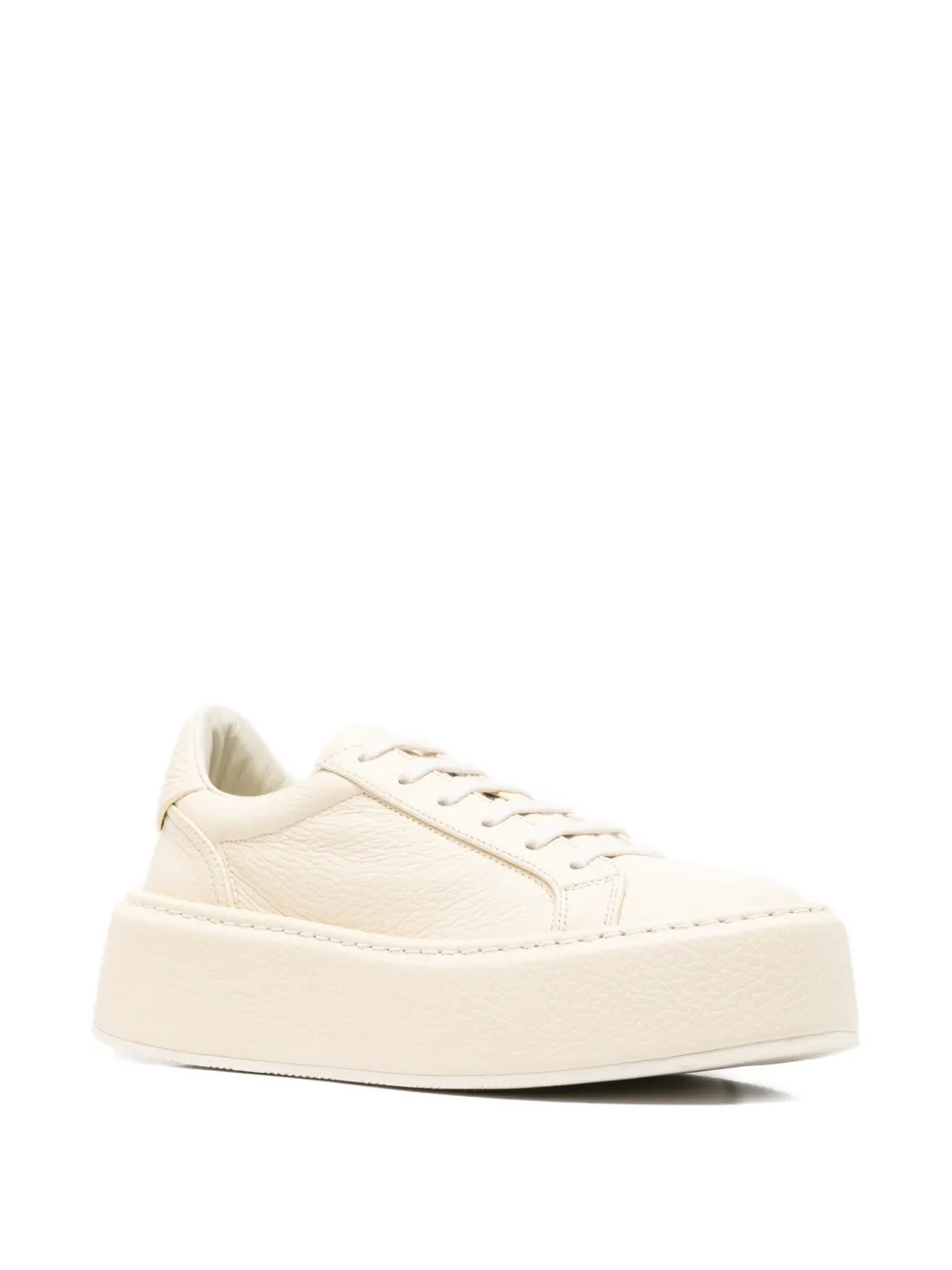 Casadei I-Box platform leather sneakers Beige