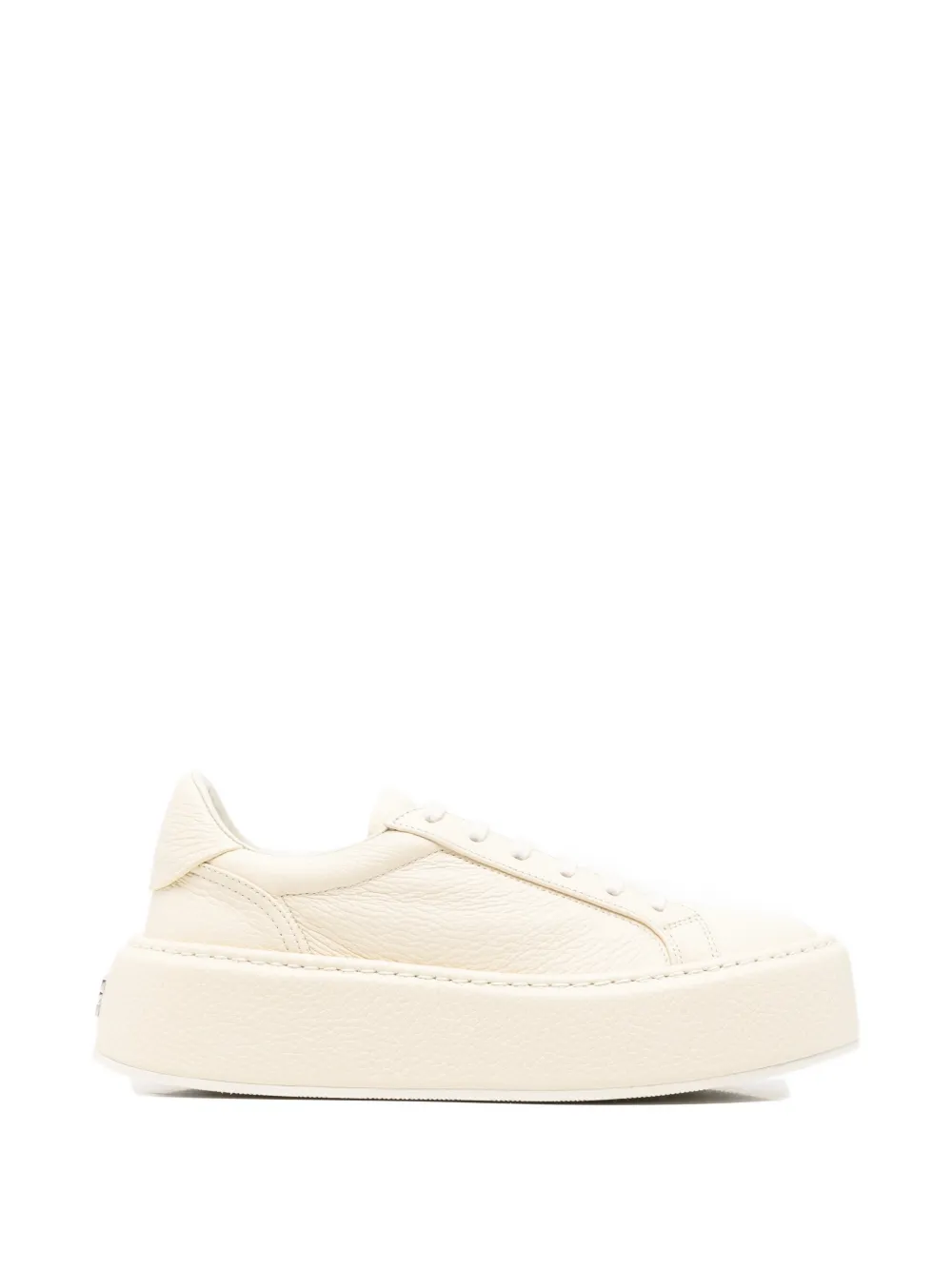 Casadei I-Box platform leather sneakers Beige