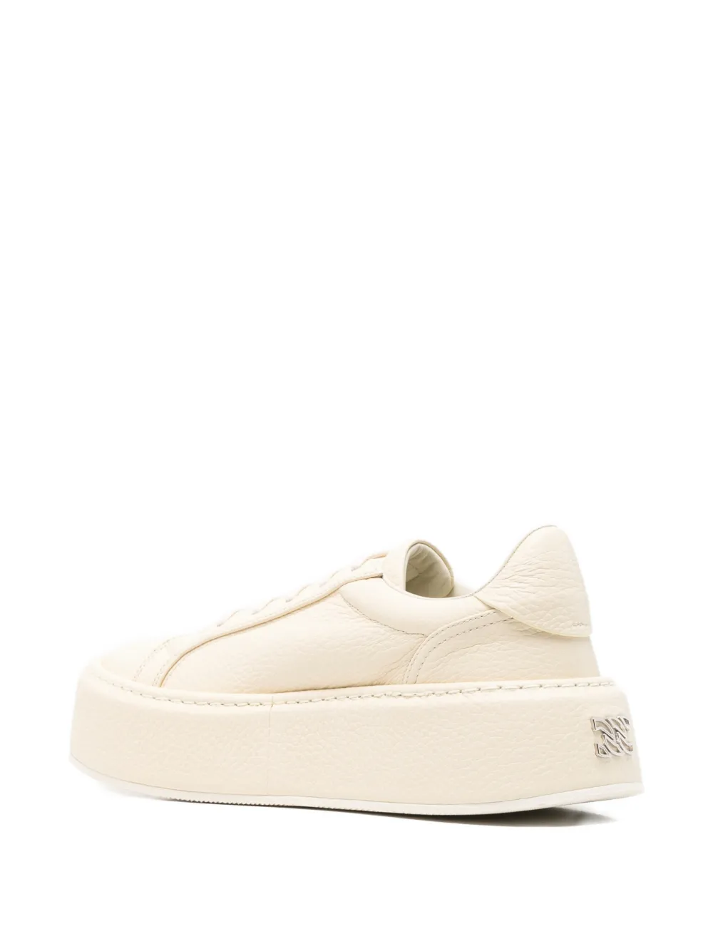 Casadei I-Box platform leather sneakers Beige