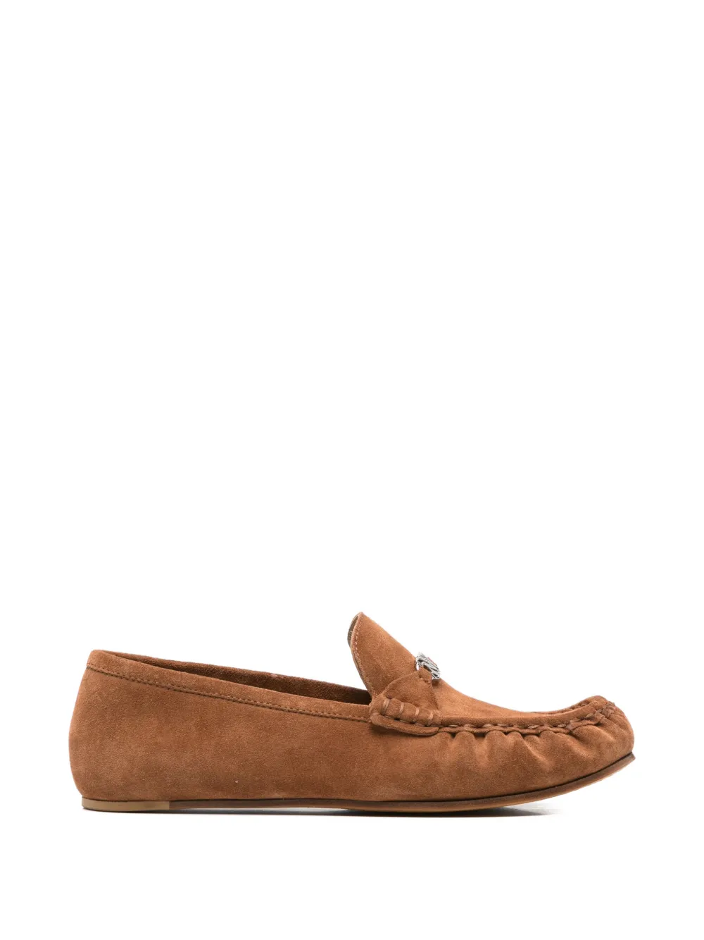 Casadei C-Chain suede loafers - Marrone
