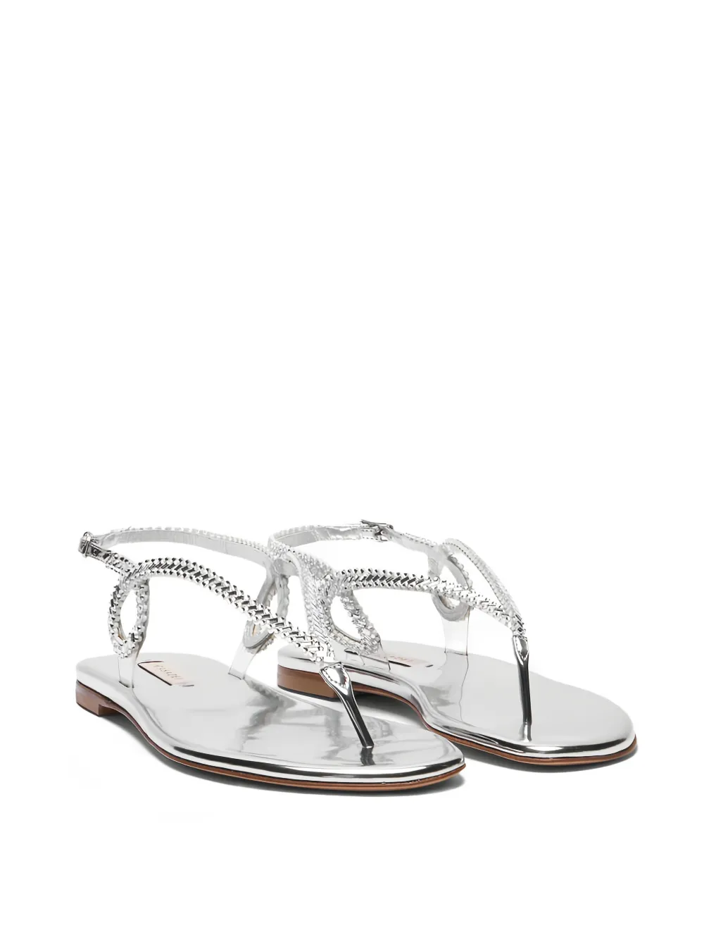 Casadei Josephine braided sandals Zilver