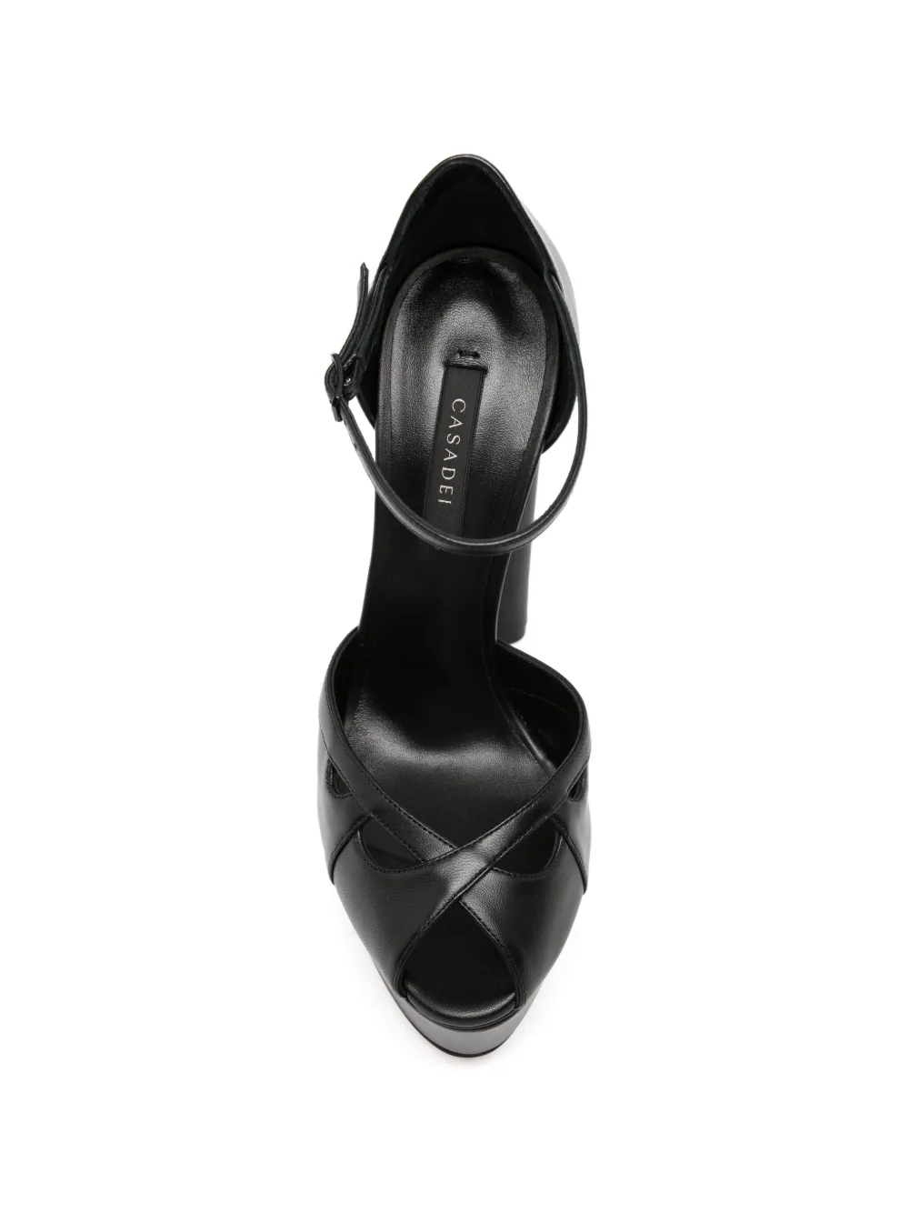 Casadei cut-out platform sandals Zwart